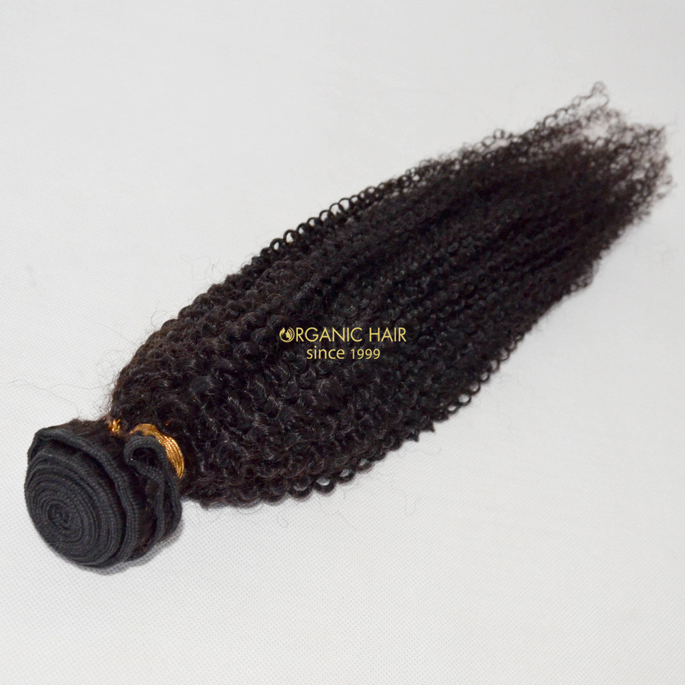 Virgin remy indian curly hair extensions